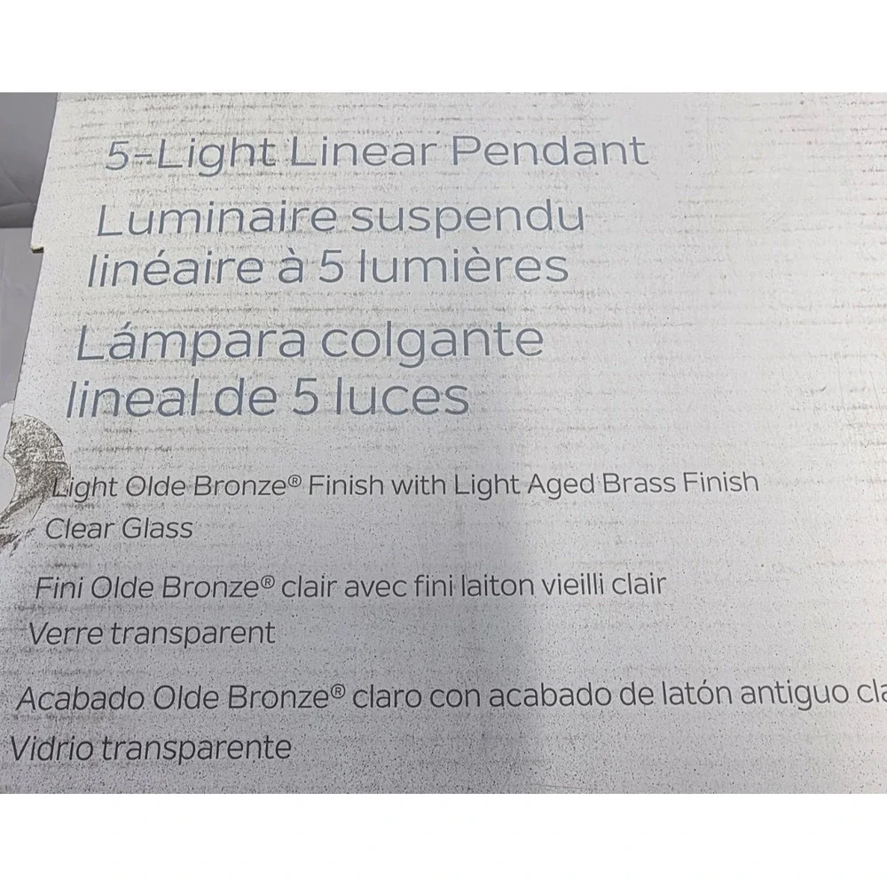 Kichler 82317 Solander 5-Light Linear Pendant Light Olde Bronze Brass NIB
